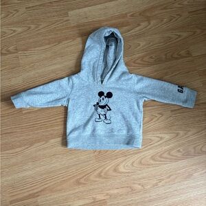GAP Gray Kids Hoodie with Mickey Mouse